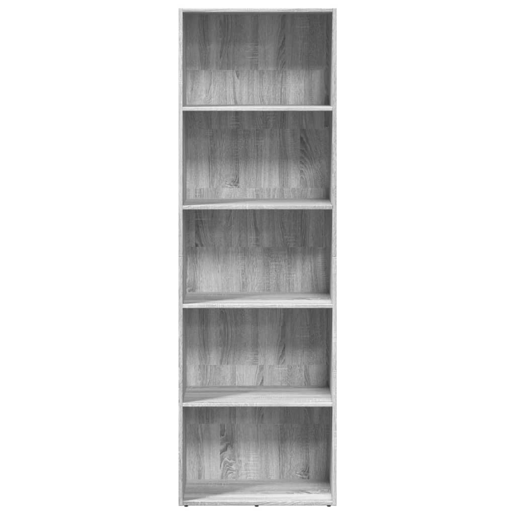 Bookshelf Gray Sonoma 60x30x189 cm Wood Material