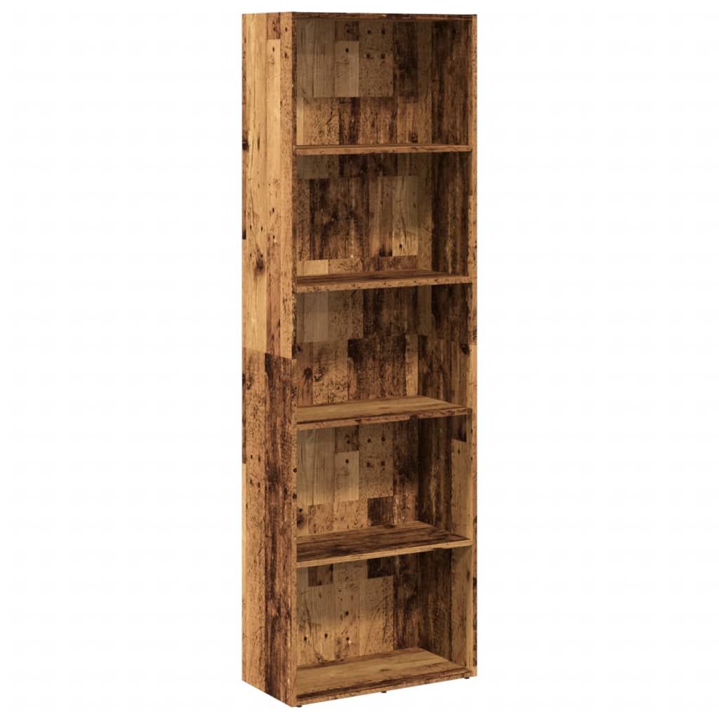 Bookshelf old wood look 60x30x189 cm wood material