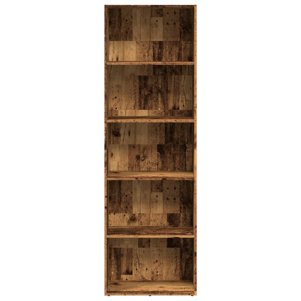 Bookshelf old wood look 60x30x189 cm wood material