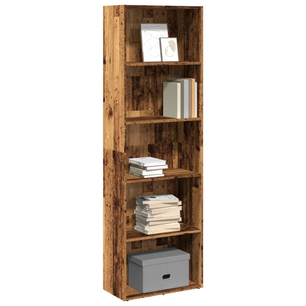 Bookshelf old wood look 60x30x189 cm wood material