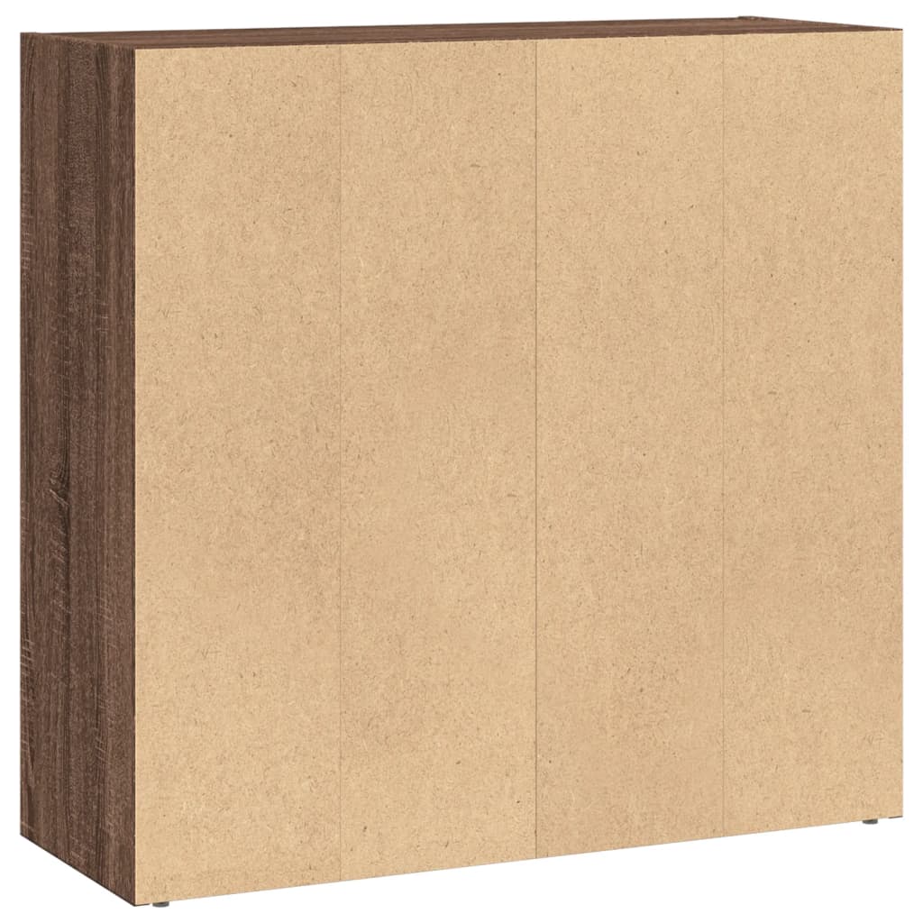 Bücherregal Braun Eichen-Optik 80x30x77 cm Holzwerkstoff