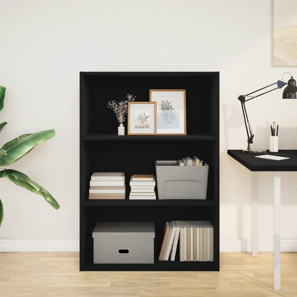 Bookshelf Black 80x30x114 cm Wood Material