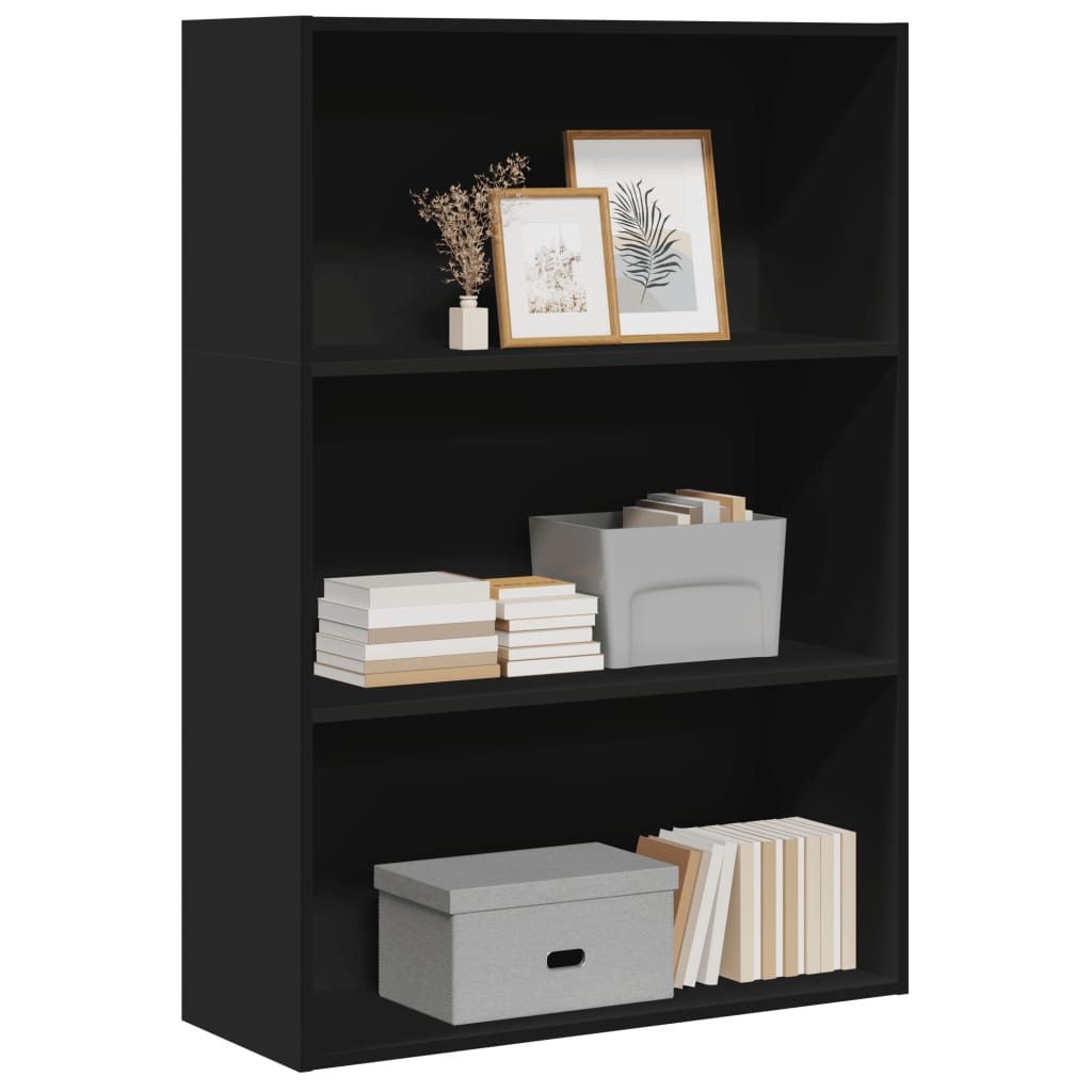 Bookshelf Black 80x30x114 cm Wood Material