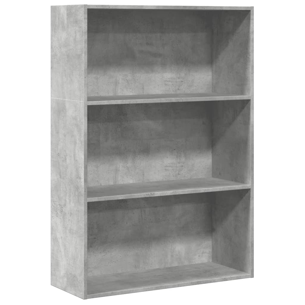 Bücherregal Betongrau 80x30x114 cm Holzwerkstoff