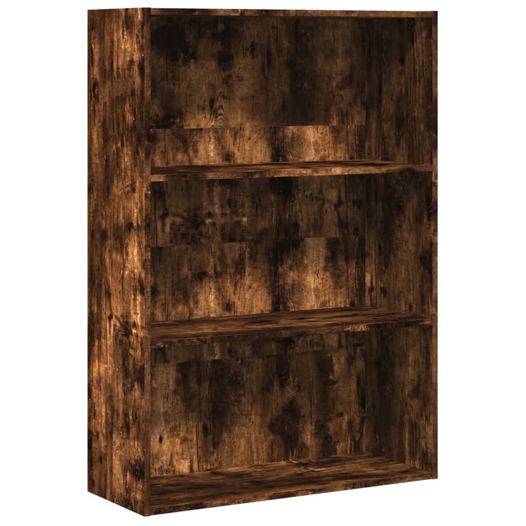 Bookshelf Smoked Oak 80x30x114 cm Wood Material