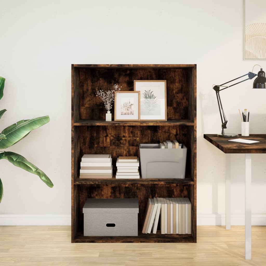 Bookshelf Smoked Oak 80x30x114 cm Wood Material