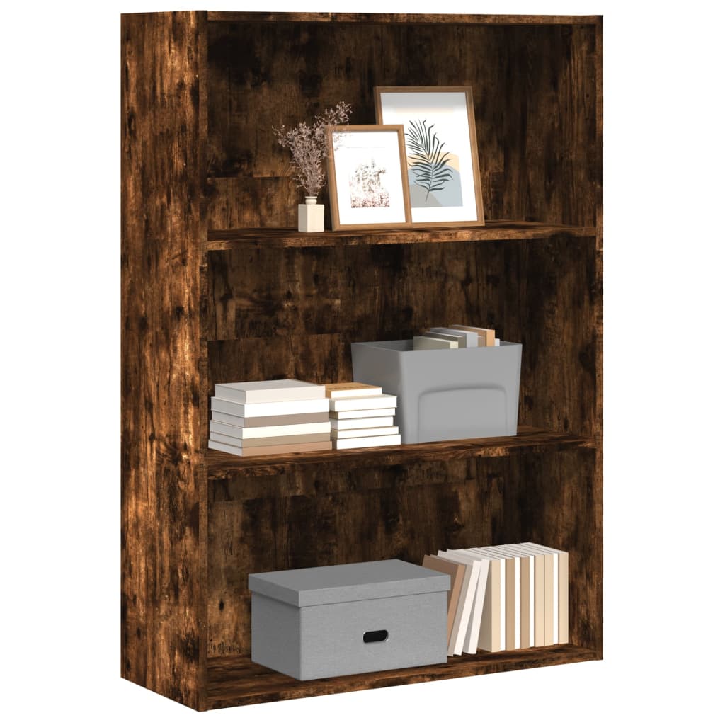 Bookshelf Smoked Oak 80x30x114 cm Wood Material