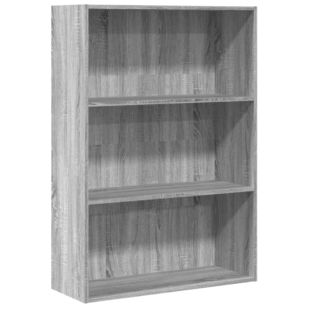 Bookshelf Gray Sonoma 80x30x114 cm Wood Material