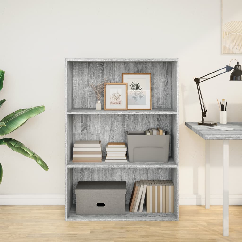 Bookshelf Gray Sonoma 80x30x114 cm Wood Material