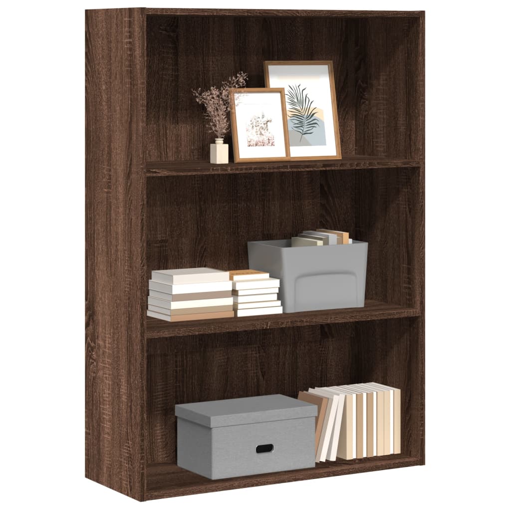 Bookshelf Brown Oak Look 80x30x114 cm Wood Material