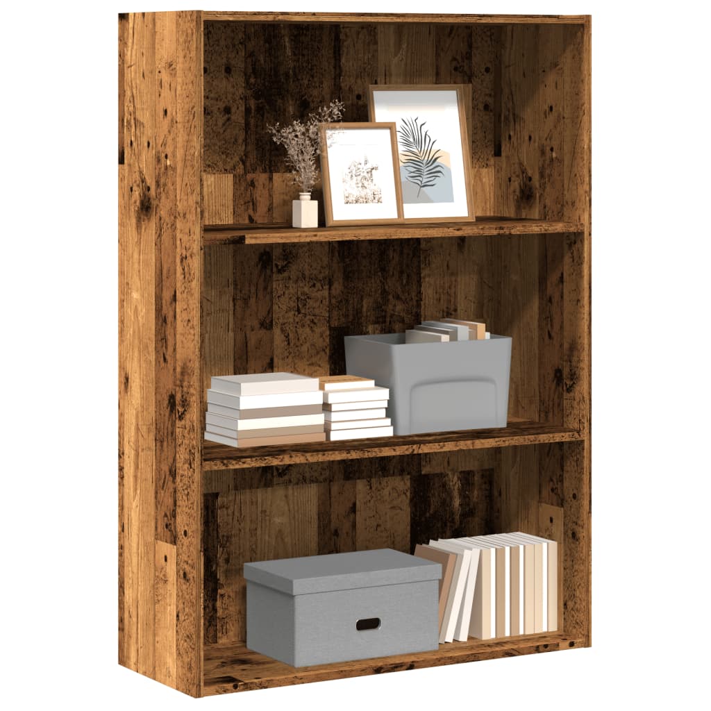 Bookshelf old wood look 80x30x114 cm wood material