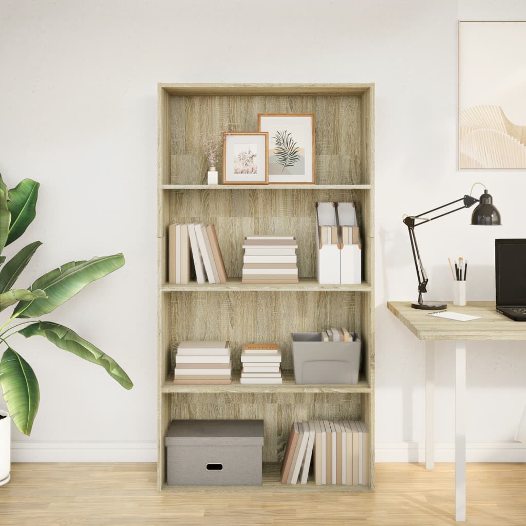 Bookshelf Sonoma Oak 80x30x152 cm Wood Material