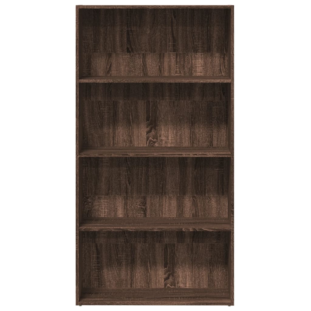 Bücherregal Braun Eichen-Optik 80x30x152 cm Holzwerkstoff