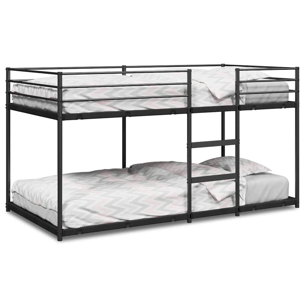 Bunk Bed without Mattress Black 75x190 cm Steel