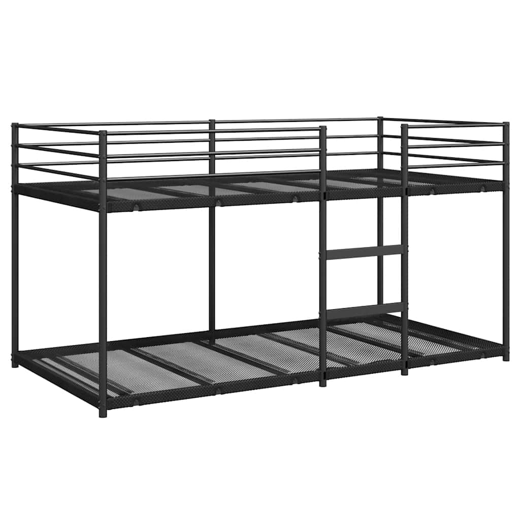 Bunk Bed without Mattress Black 75x190 cm Steel