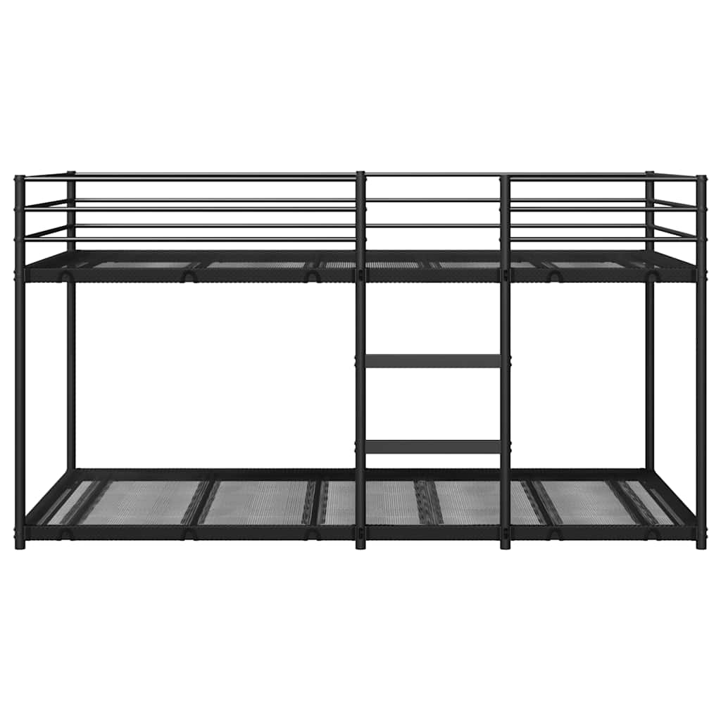 Bunk Bed without Mattress Black 75x190 cm Steel