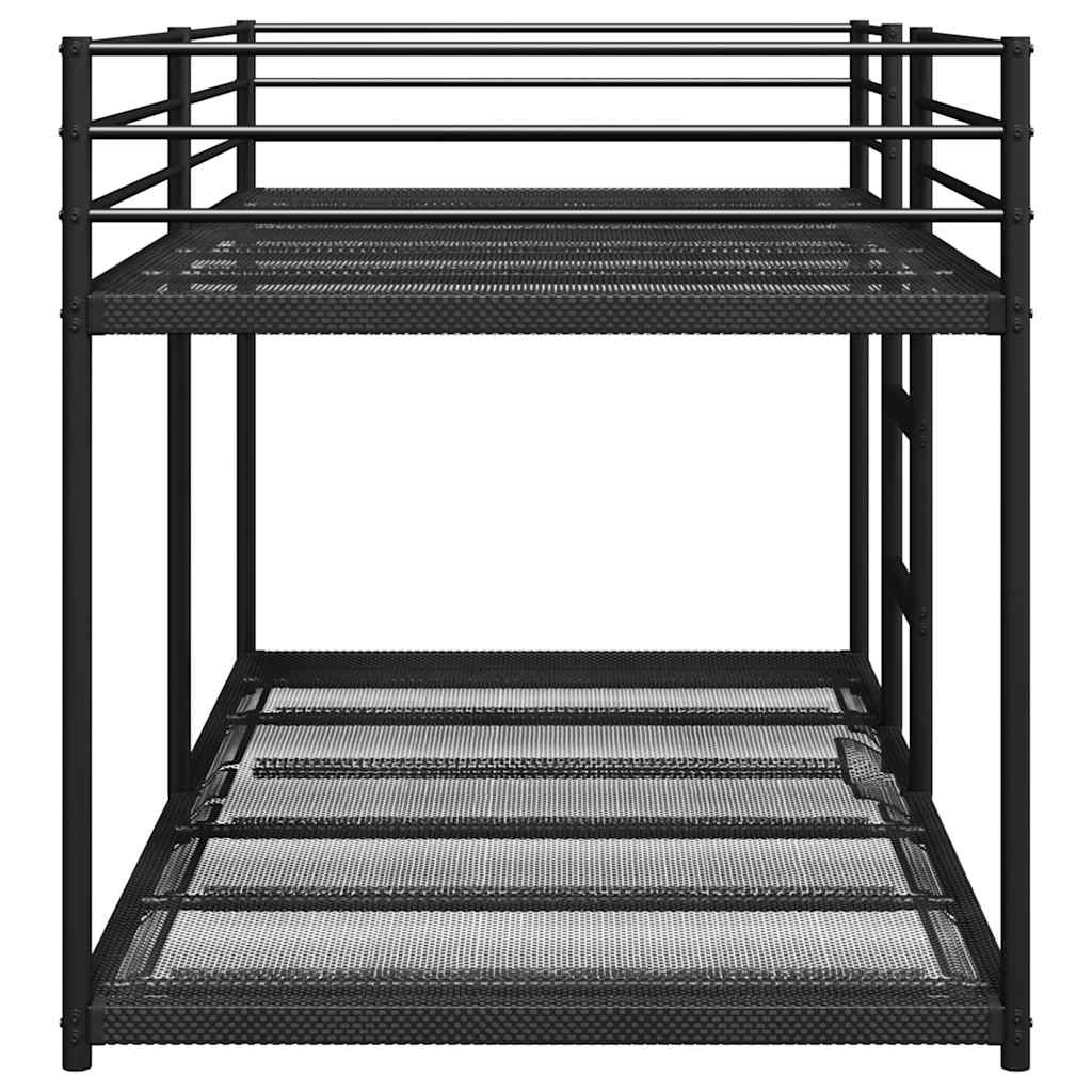 Bunk Bed without Mattress Black 75x190 cm Steel