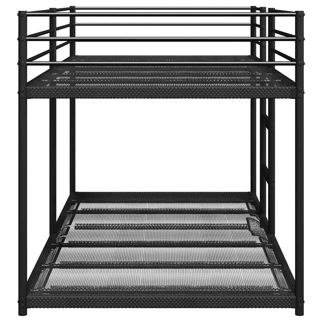 Bunk Bed without Mattress Black 80x200 cm Steel