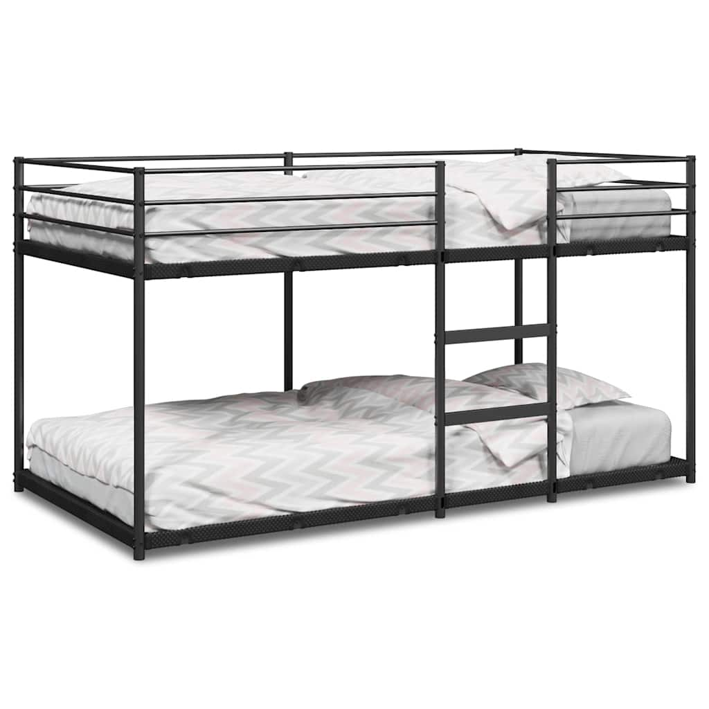 Bunk Bed without Mattress Black 90x200 cm Steel