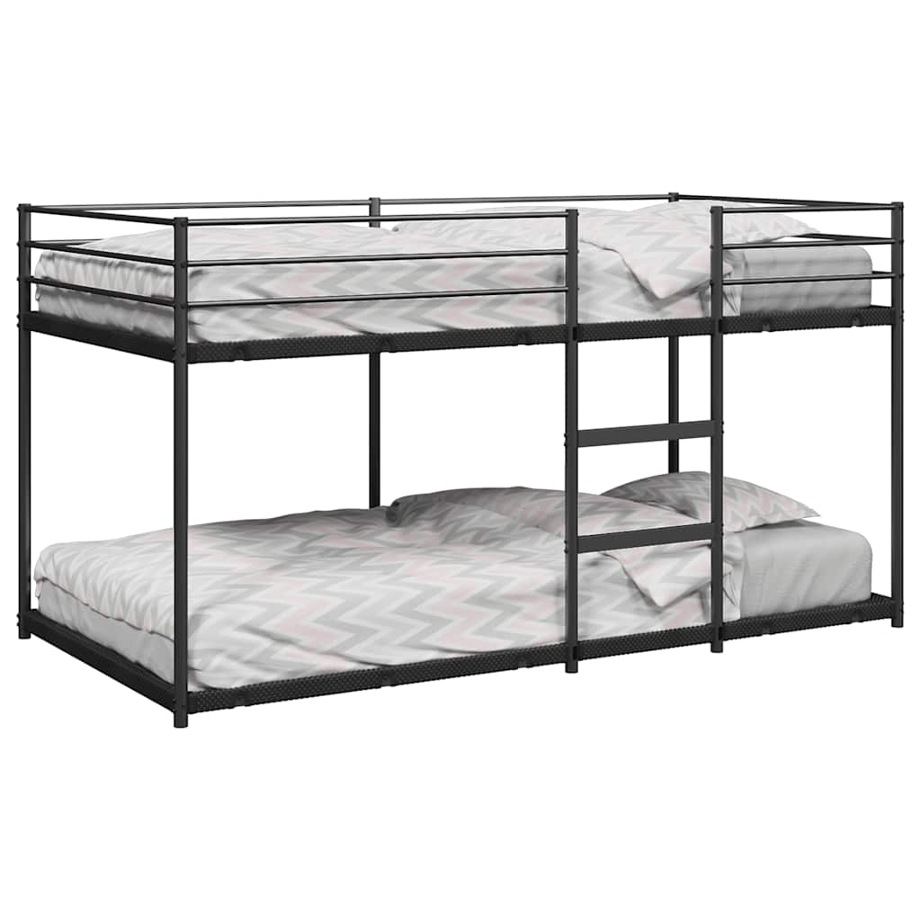 Bunk Bed without Mattress Black 90x200 cm Steel