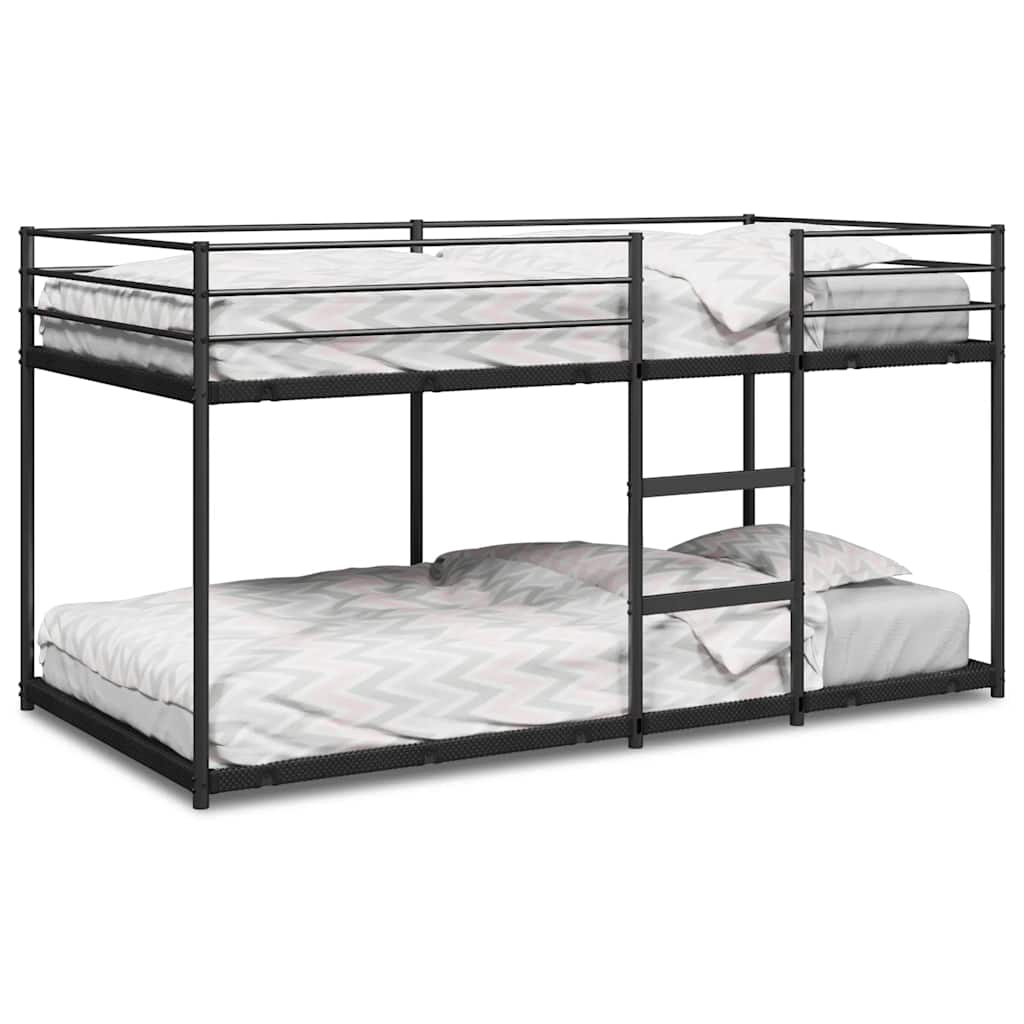 Bunk Bed without Mattress Black 100x190 cm Steel