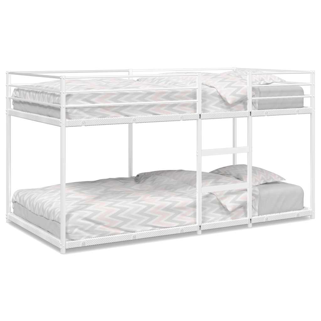 Bunk Bed without Mattress White 75x190 cm Steel