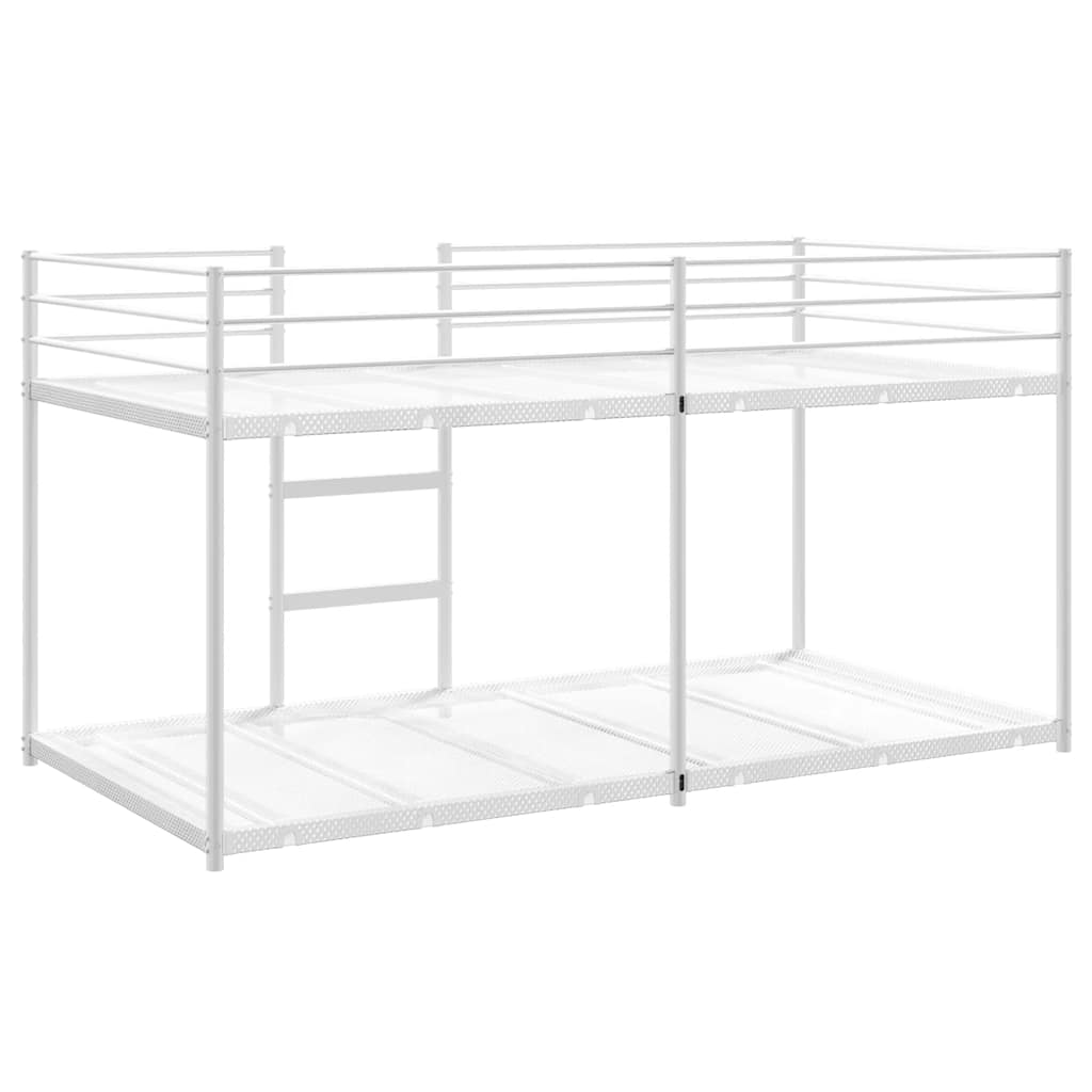 Bunk Bed without Mattress White 75x190 cm Steel