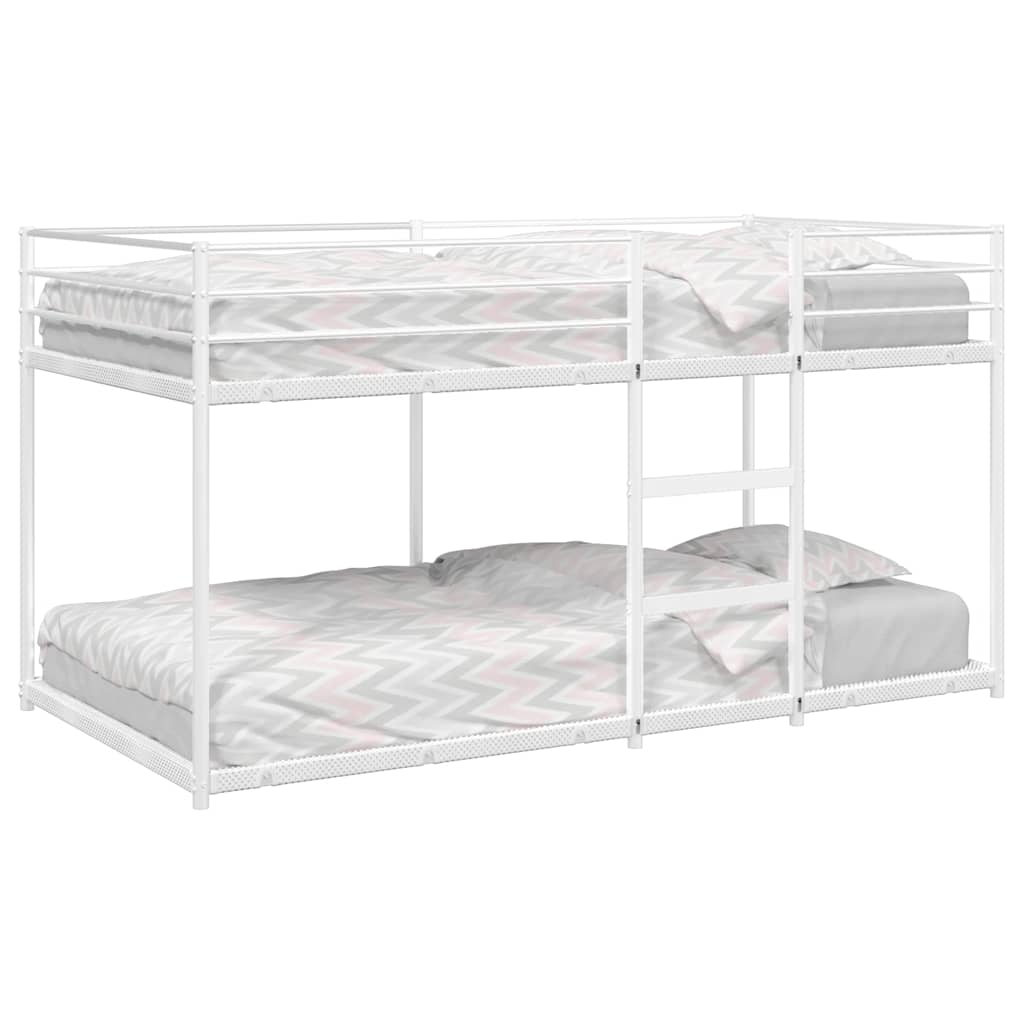 Bunk Bed without Mattress White 75x190 cm Steel