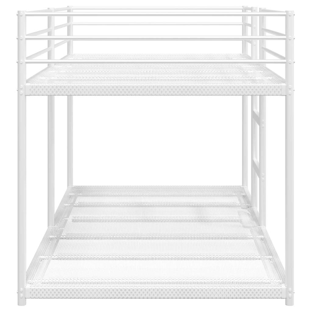 Bunk Bed without Mattress White 90x190 cm Steel