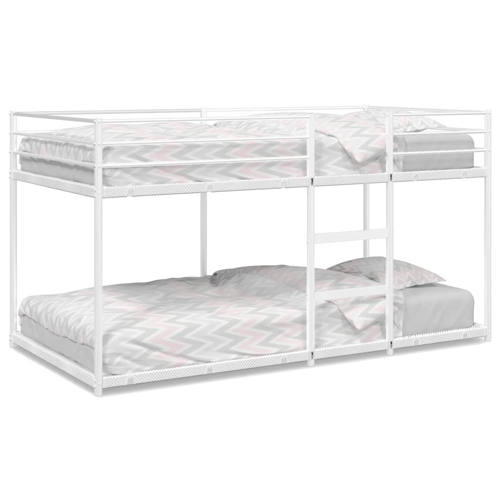 Bunk Bed without Mattress White 90x200 cm Steel