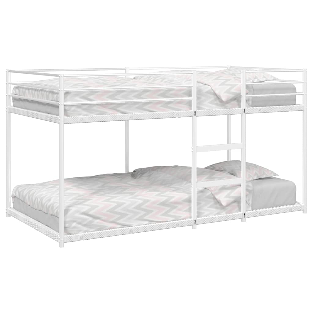 Bunk Bed without Mattress White 90x200 cm Steel