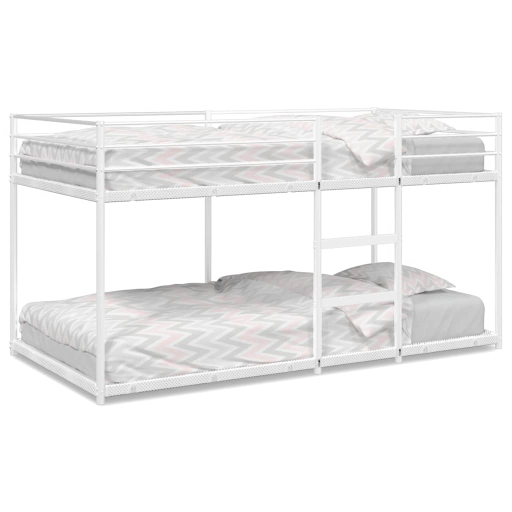 Bunk Bed without Mattress White 100x190 cm Steel