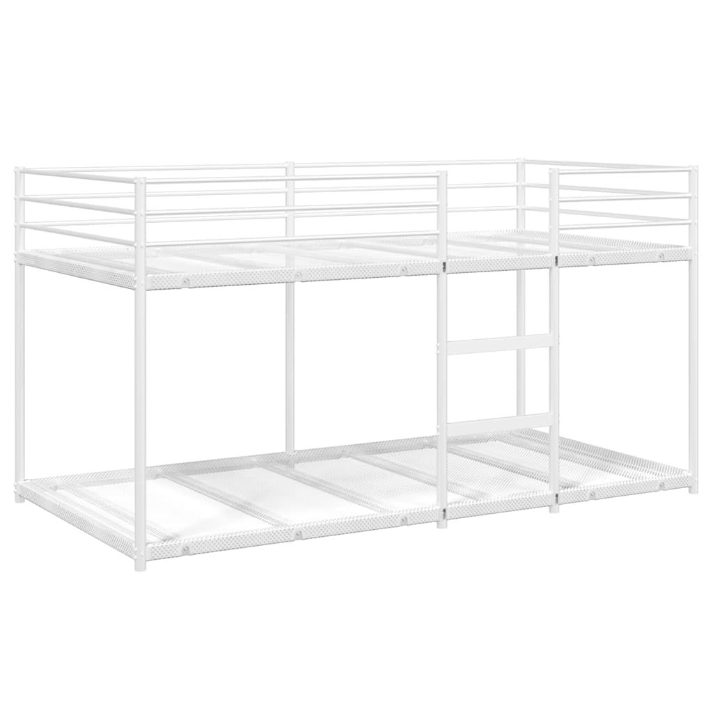 Bunk Bed without Mattress White 100x190 cm Steel