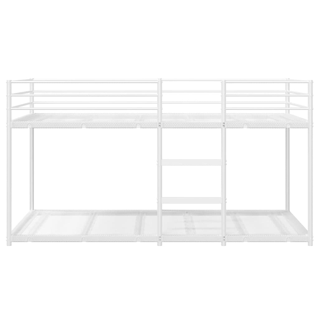 Bunk Bed without Mattress White 100x190 cm Steel