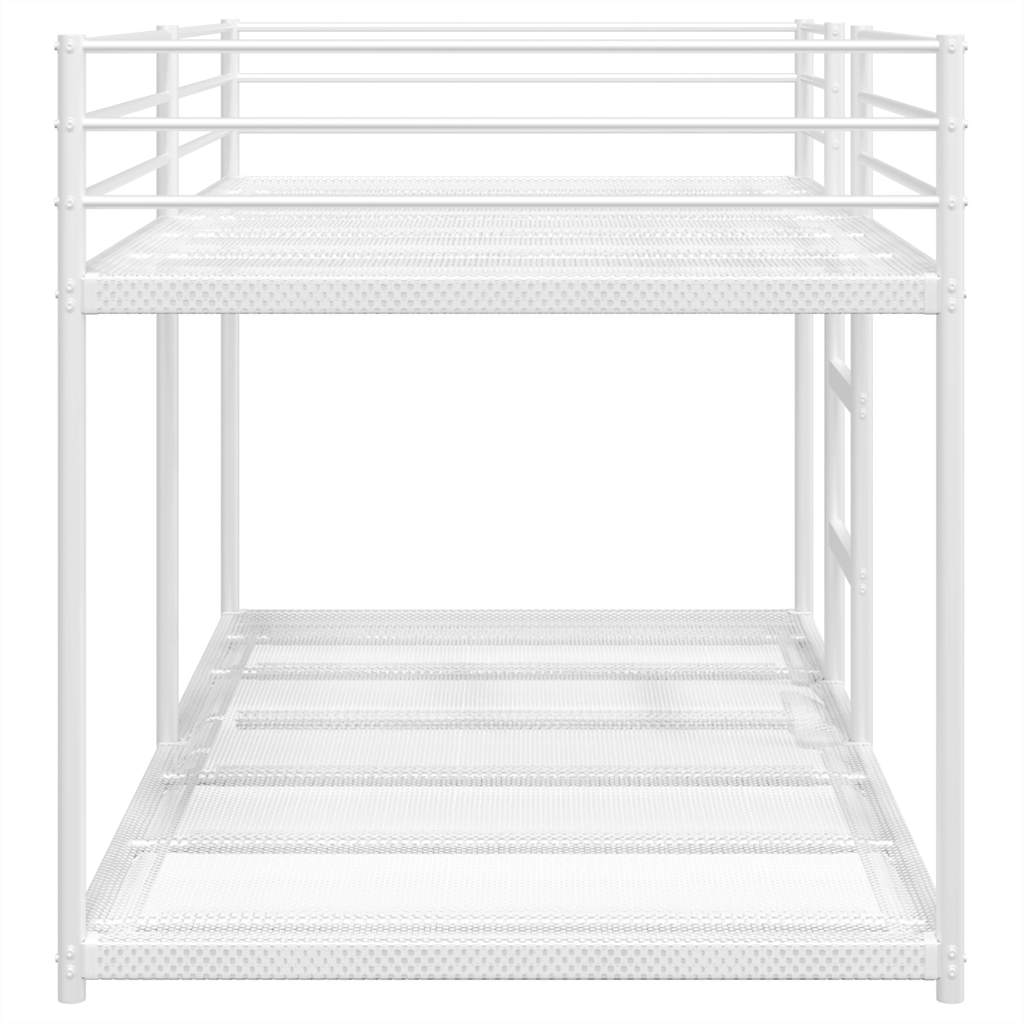 Bunk Bed without Mattress White 100x190 cm Steel