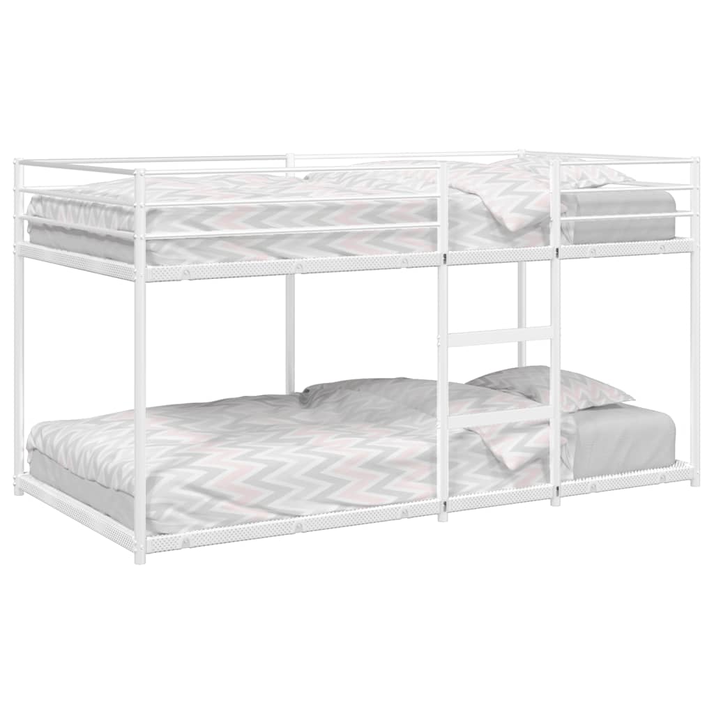 Bunk Bed without Mattress White 100x190 cm Steel