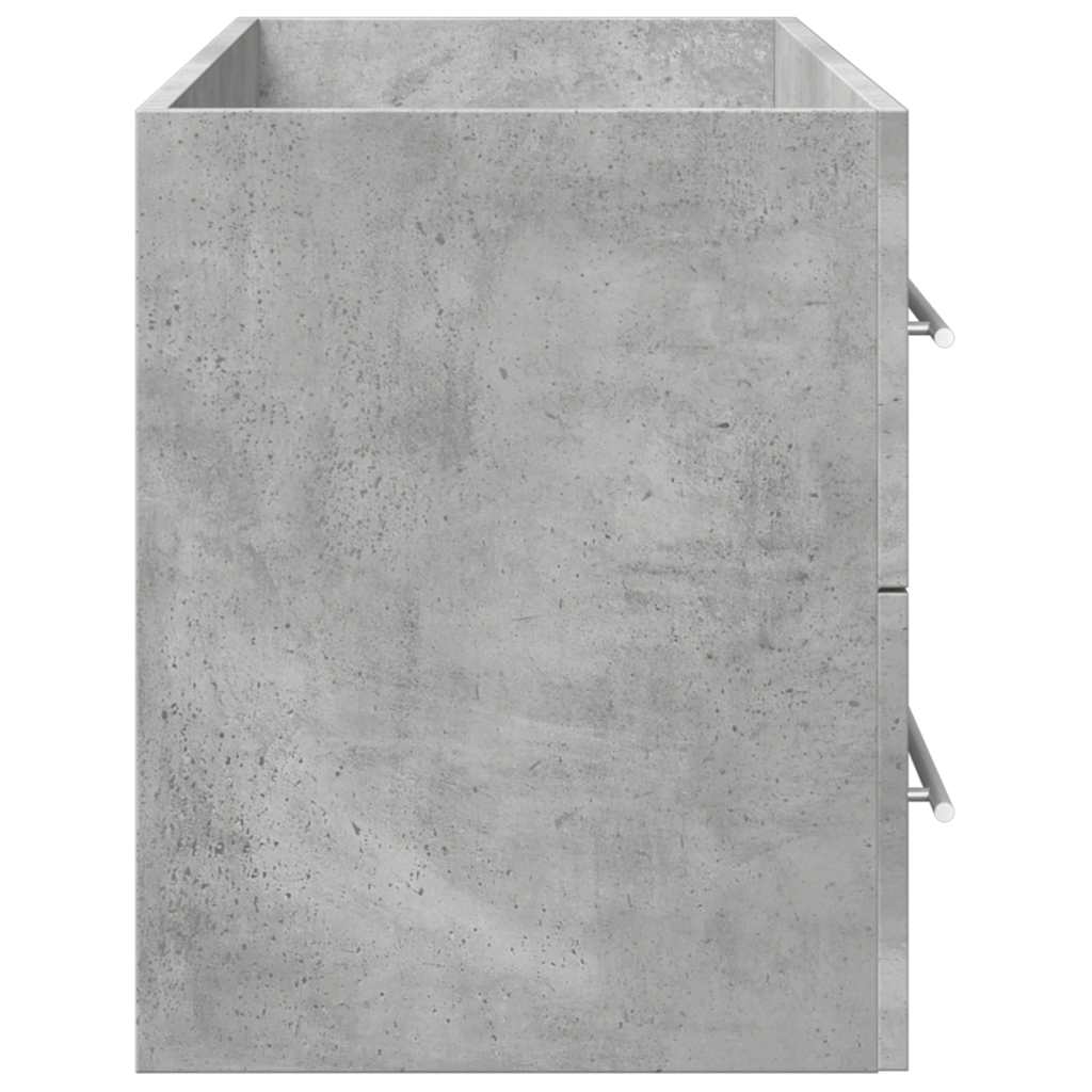 Washbasin base cabinet concrete grey 100x38.5x48 cm wood material