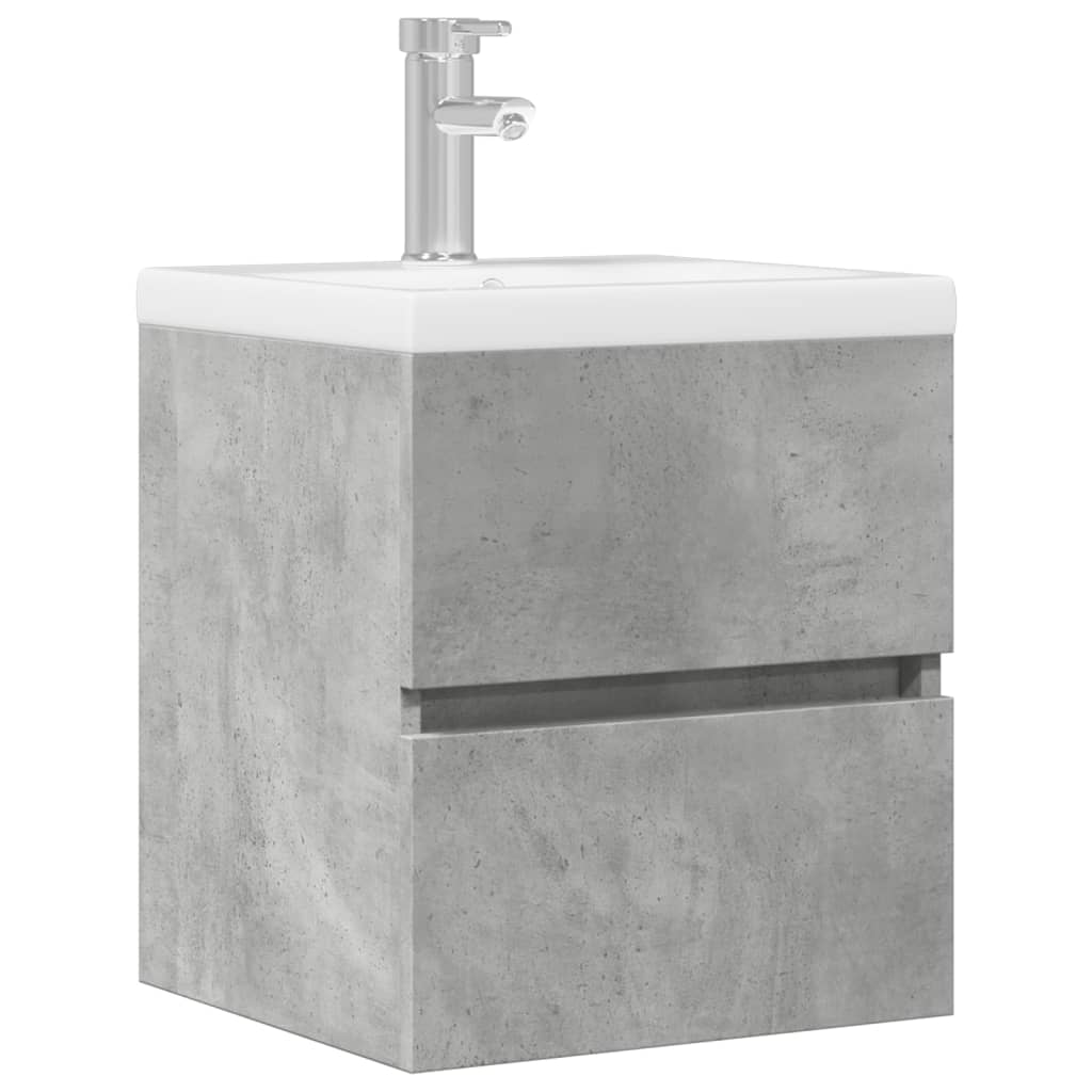 Washbasin base cabinet concrete grey 41x38.5x45 cm wood material