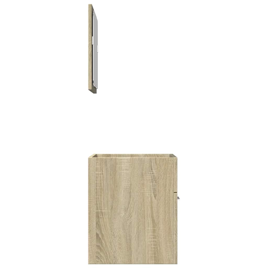 2-piece bathroom furniture set Sonoma oak wood material