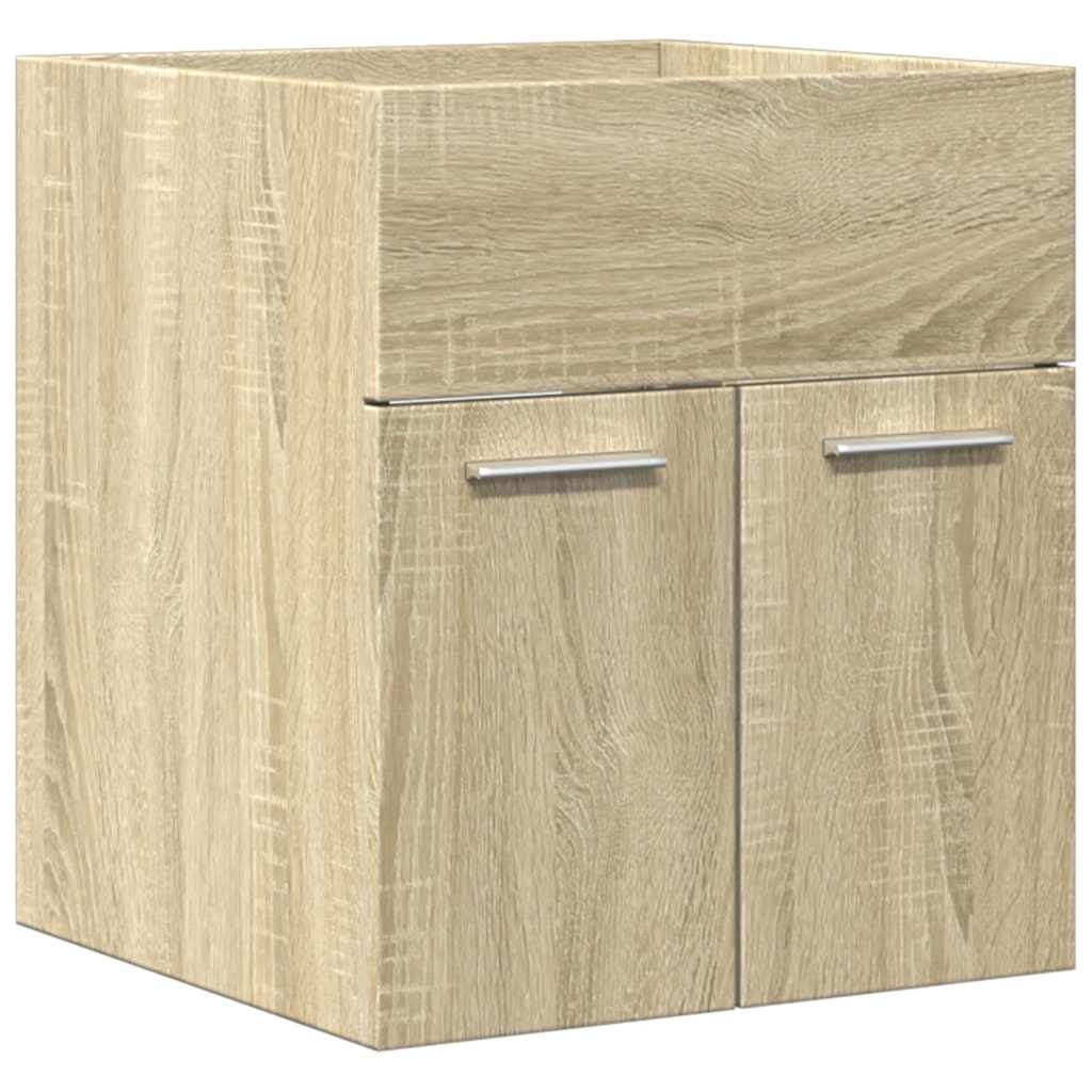 2-piece bathroom furniture set Sonoma oak wood material