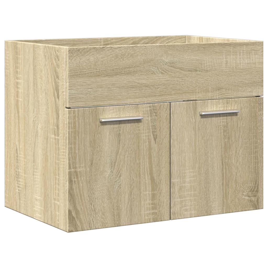 2-piece bathroom furniture set Sonoma oak wood material