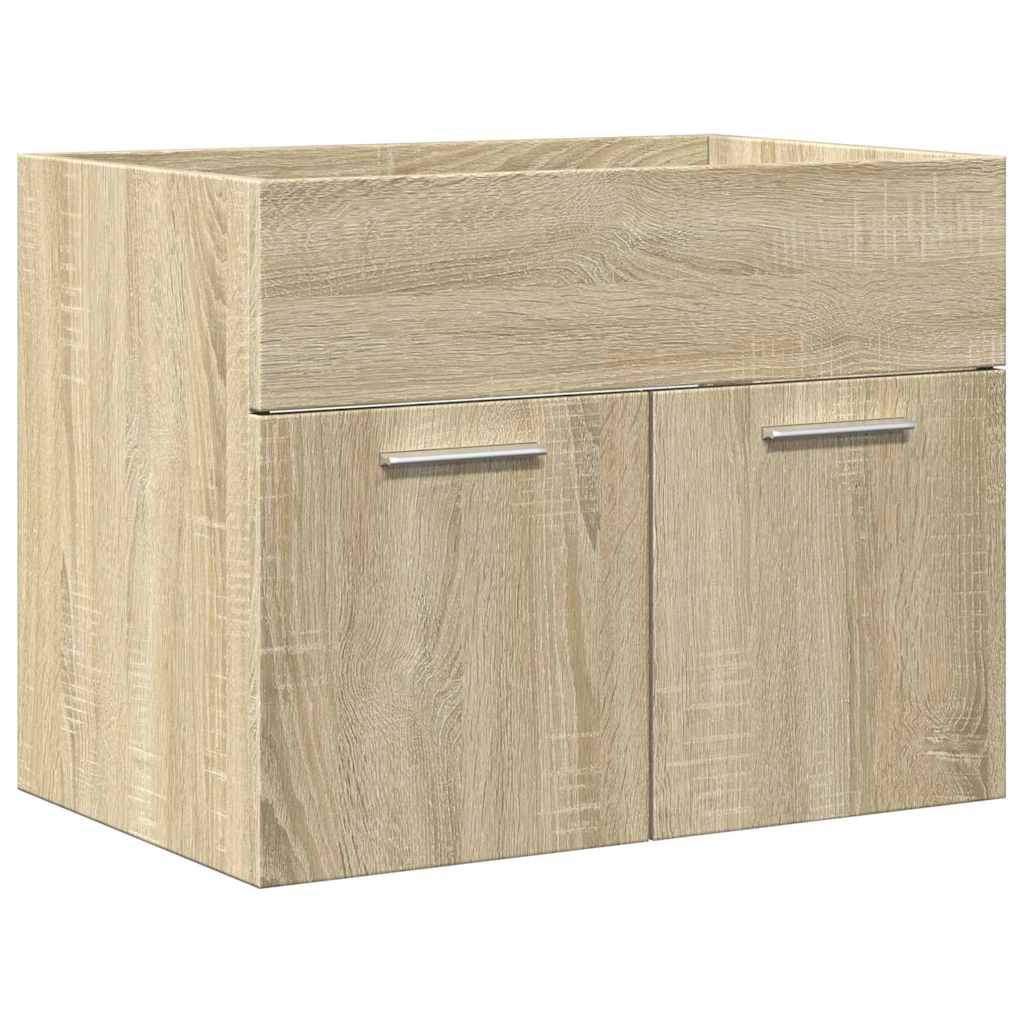 2-piece bathroom furniture set Sonoma oak wood material