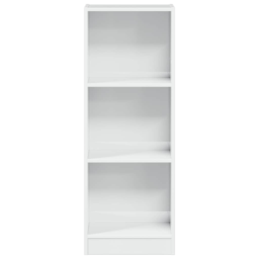 Bookcase High Gloss White 40x24x109 cm Wood Material