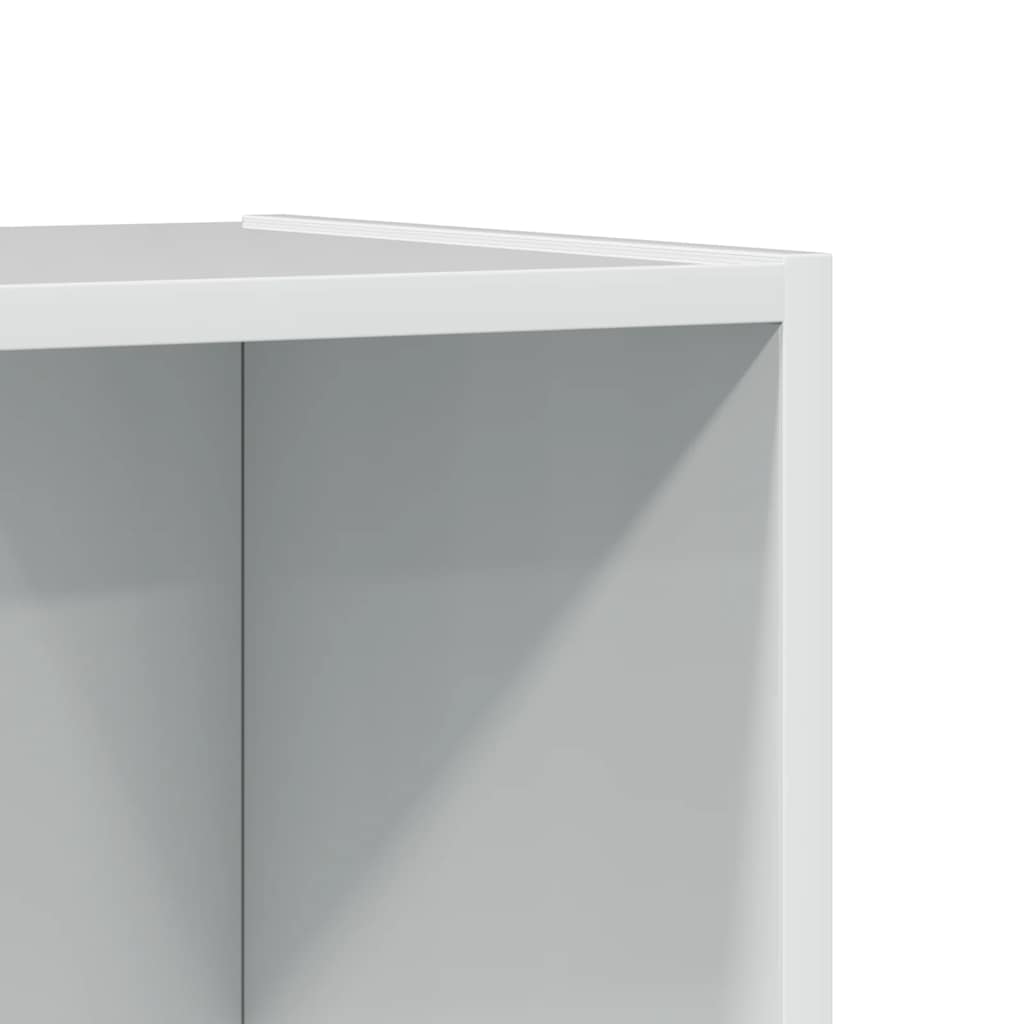 Bookcase High Gloss White 40x24x109 cm Wood Material