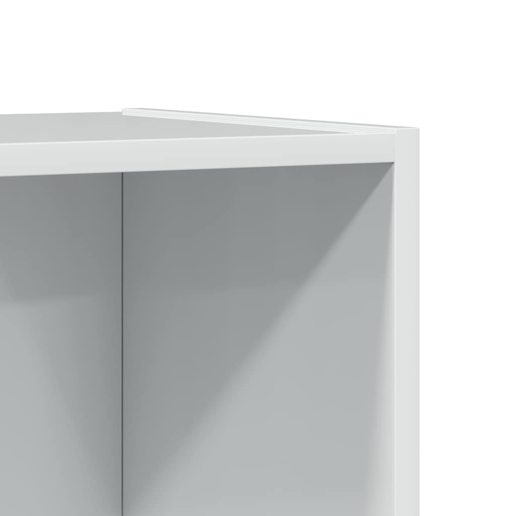 Bookcase High Gloss White 80x24x176 cm Wood Material