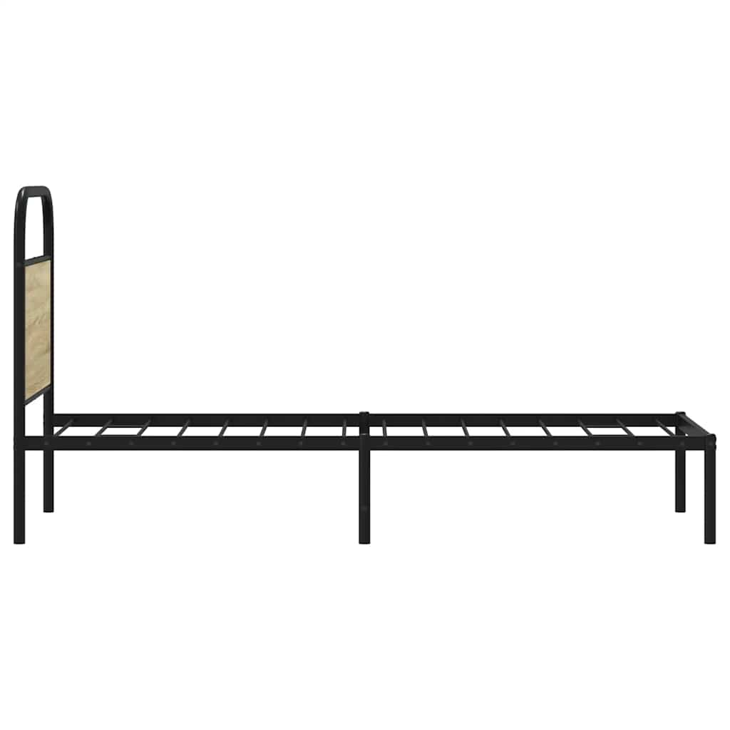 Bed frame without mattress 80x200 cm Sonoma oak wood material