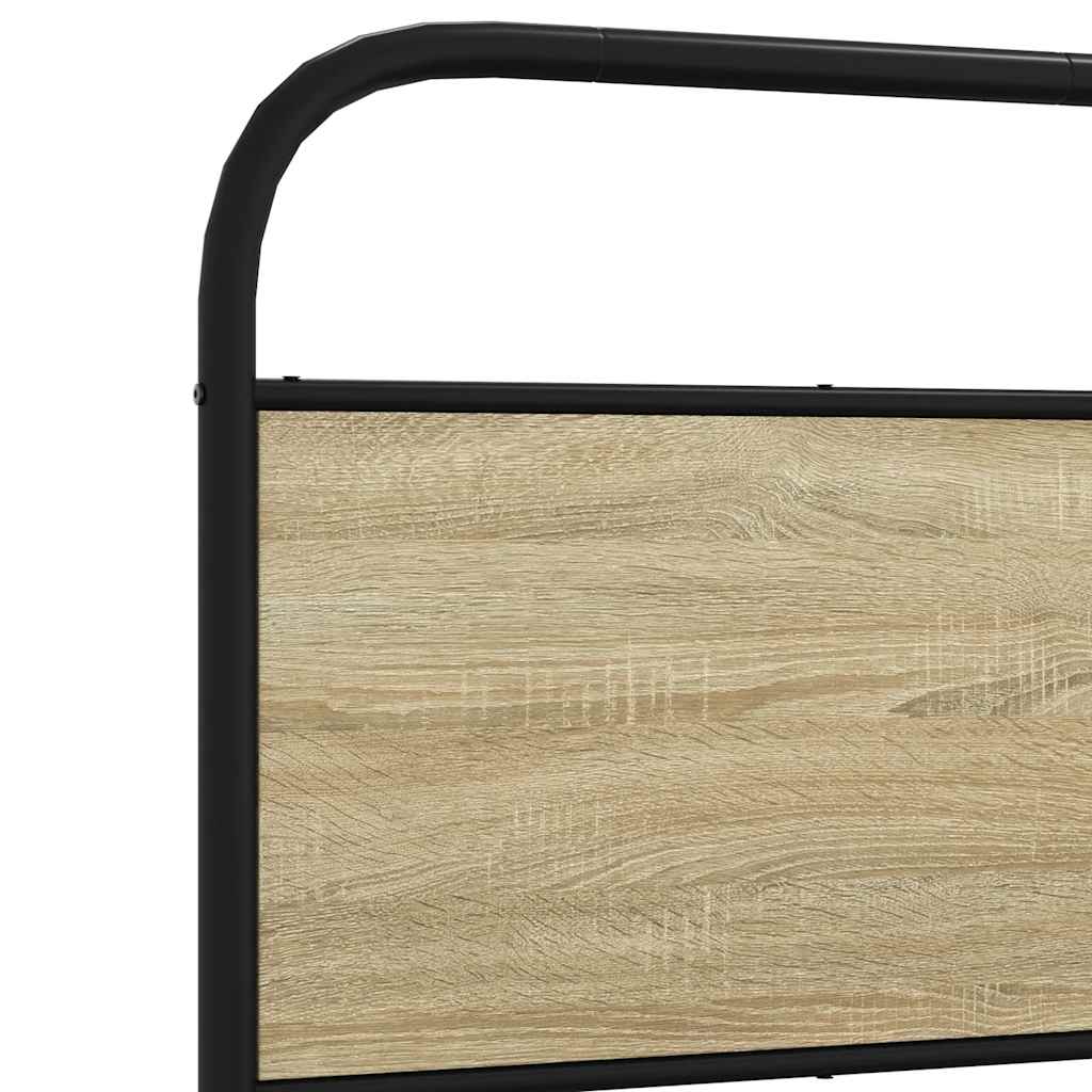 Bed frame without mattress 80x200 cm Sonoma oak wood material