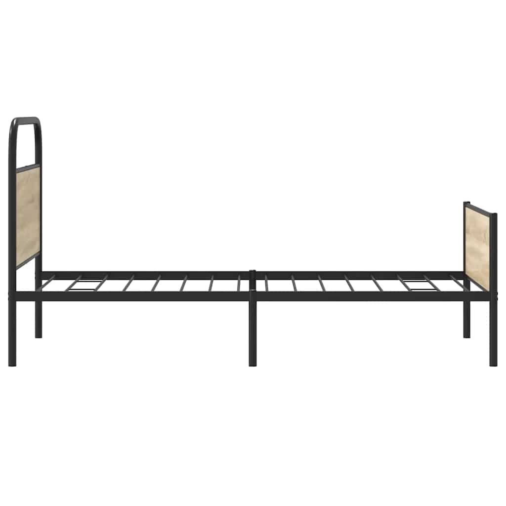 Bed frame without mattress 100x190 cm Sonoma oak wood material