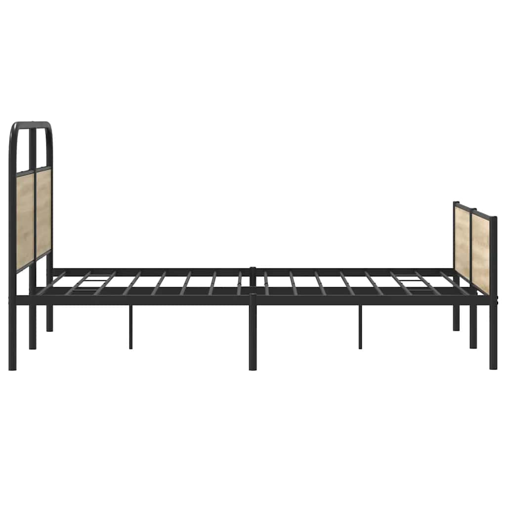 Bed frame without mattress 120x190 cm Sonoma oak wood material