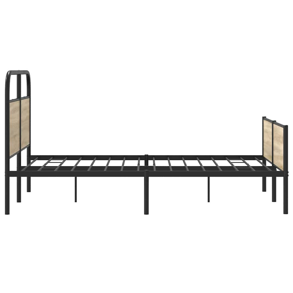 Bed frame without mattress 120x200 cm Sonoma oak wood material